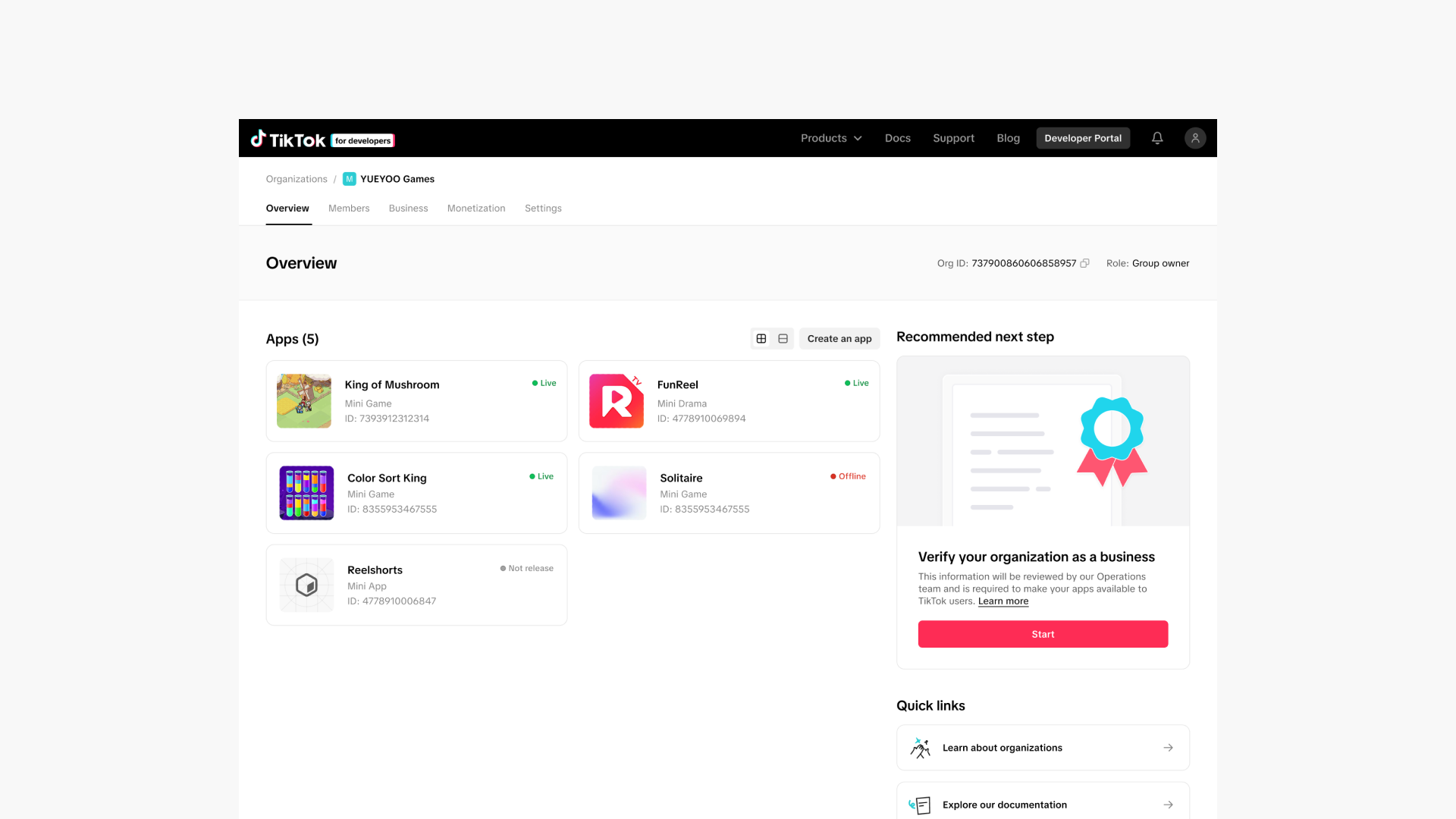 TikTok Open Platform screen 1